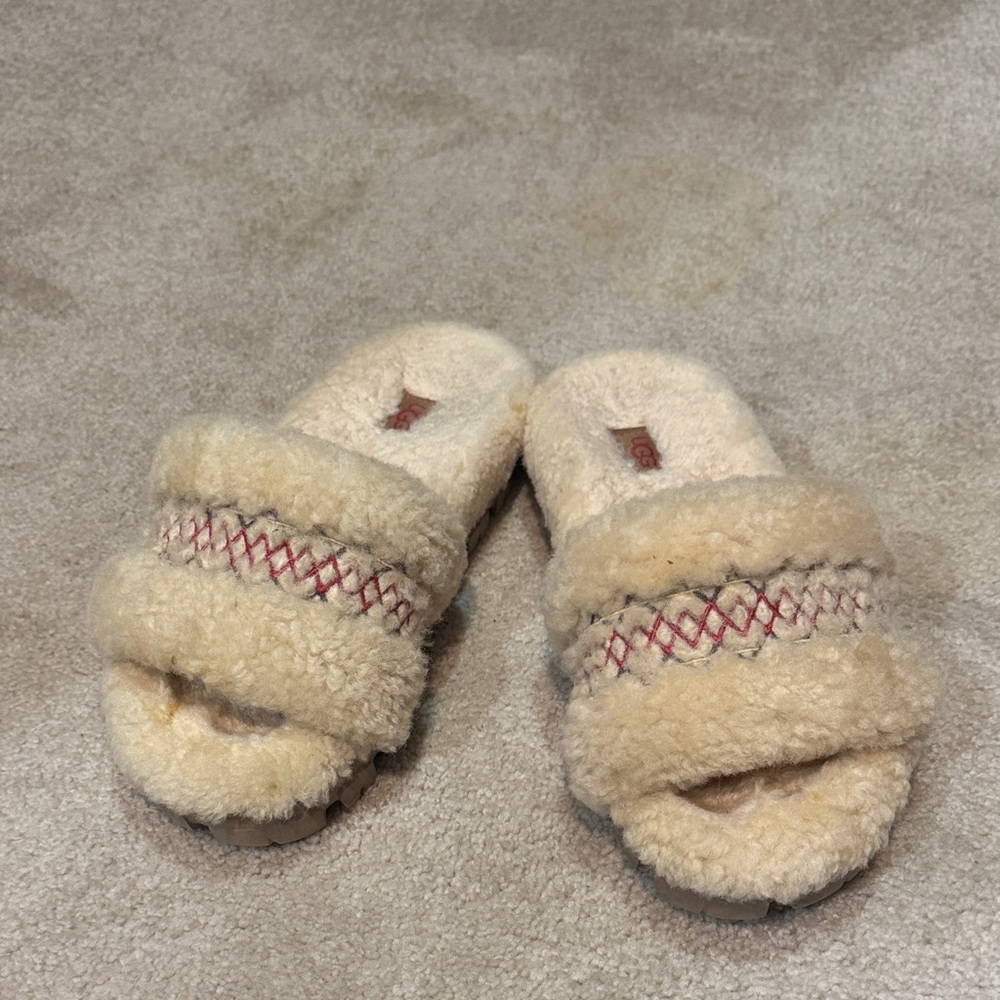UGG Cream Shearling Slippers